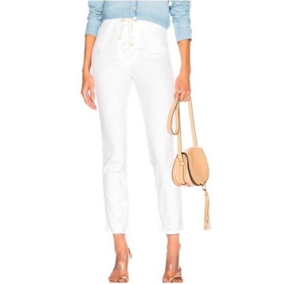 MOTHER Denim - MOTHER The Lace Up High Waisted Dazzler Ankle Chew Jeans Size 24
